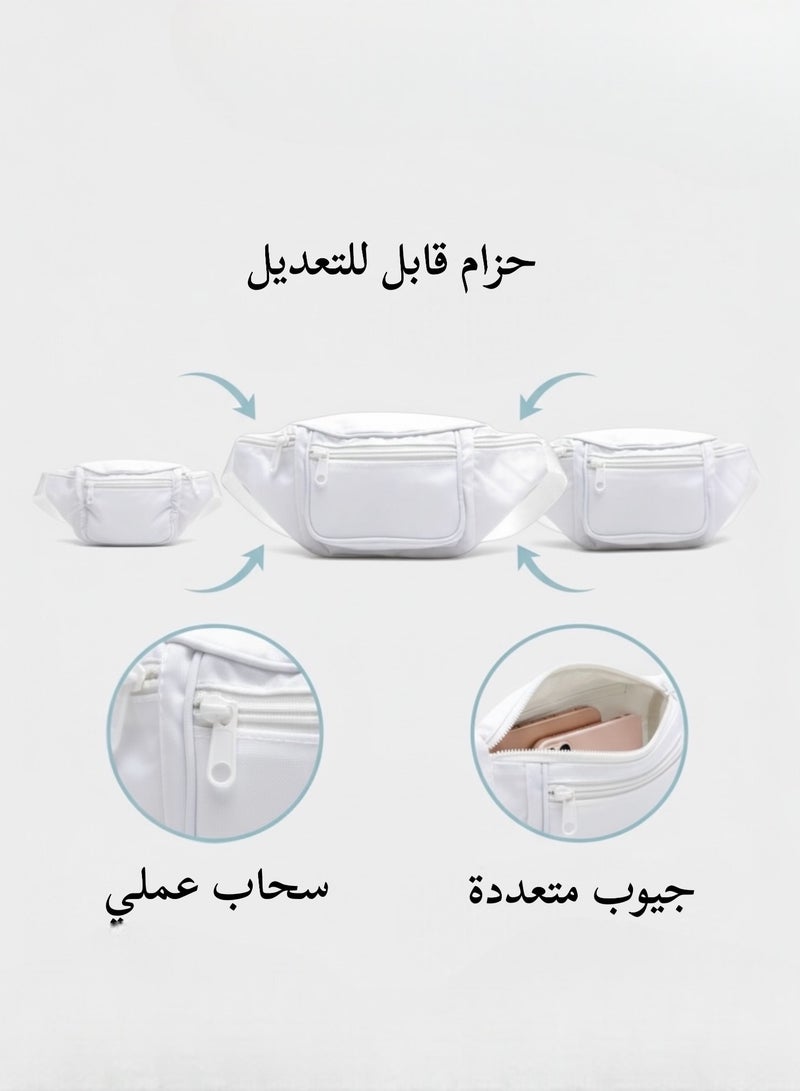 احرام اطفال احرامات اطفال ولادي فاخر وناعم للحج والعمرة مع هدية شنطة خصر وسط بيضاء للجوال والمحفظة قابلة للتعديل طقم إحرام كامل تنورة للاولاد وزرة احرام متوسط الكثافة ليس احرام ثقيل مزعج و ليس احرام خفيف احرامات ولادي - Image 4